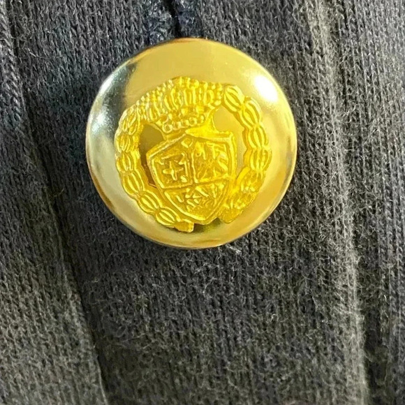 Talbots cardigan button front vintage navy blue Large - Picture 3 of 6